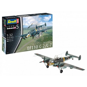 KIT PARA MONTAR REVELL AVIÃO MESSERSCHMITT BF110 C-2/C-7 1/32 423 PEÇAS REV 04961